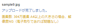 スキャナ保存の要件に関する注意が表示された画面